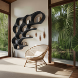 Organic Honeycomb Shaped Wall Mounted Bookshelf For Bedroom
