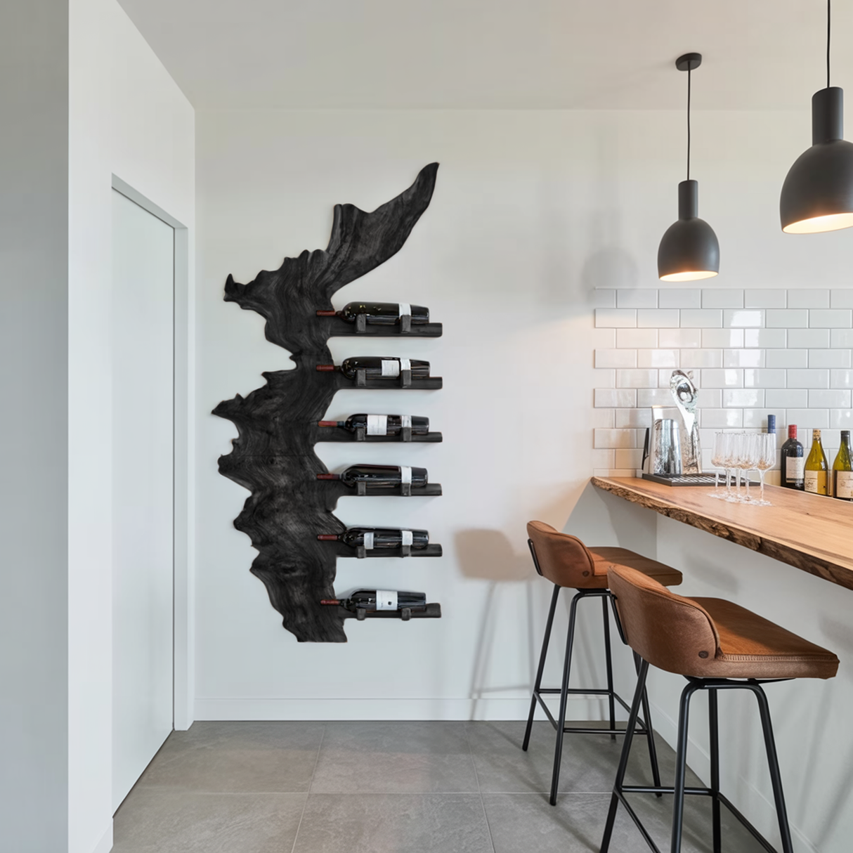 Farmhouse Solid Wood Wine Rack For Entryway Design And Style