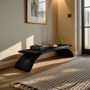 Modern Curved Bench For Hallway Seating