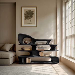 Modern Sculptural Standing Shelf For Living Room