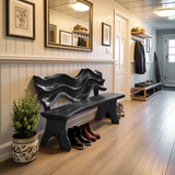 Rustic Live Edge Bench For Entryway Accent Seating