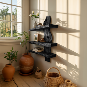 Rustic Wall Shelf For Bedroom Or Reading Corner Display