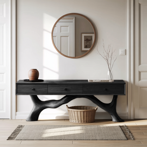 Handcrafted Live Edge Entryway Table For Entryway Rustic Style