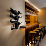 Organic Tree Style Wall Wine Rack For Kitchen Decor