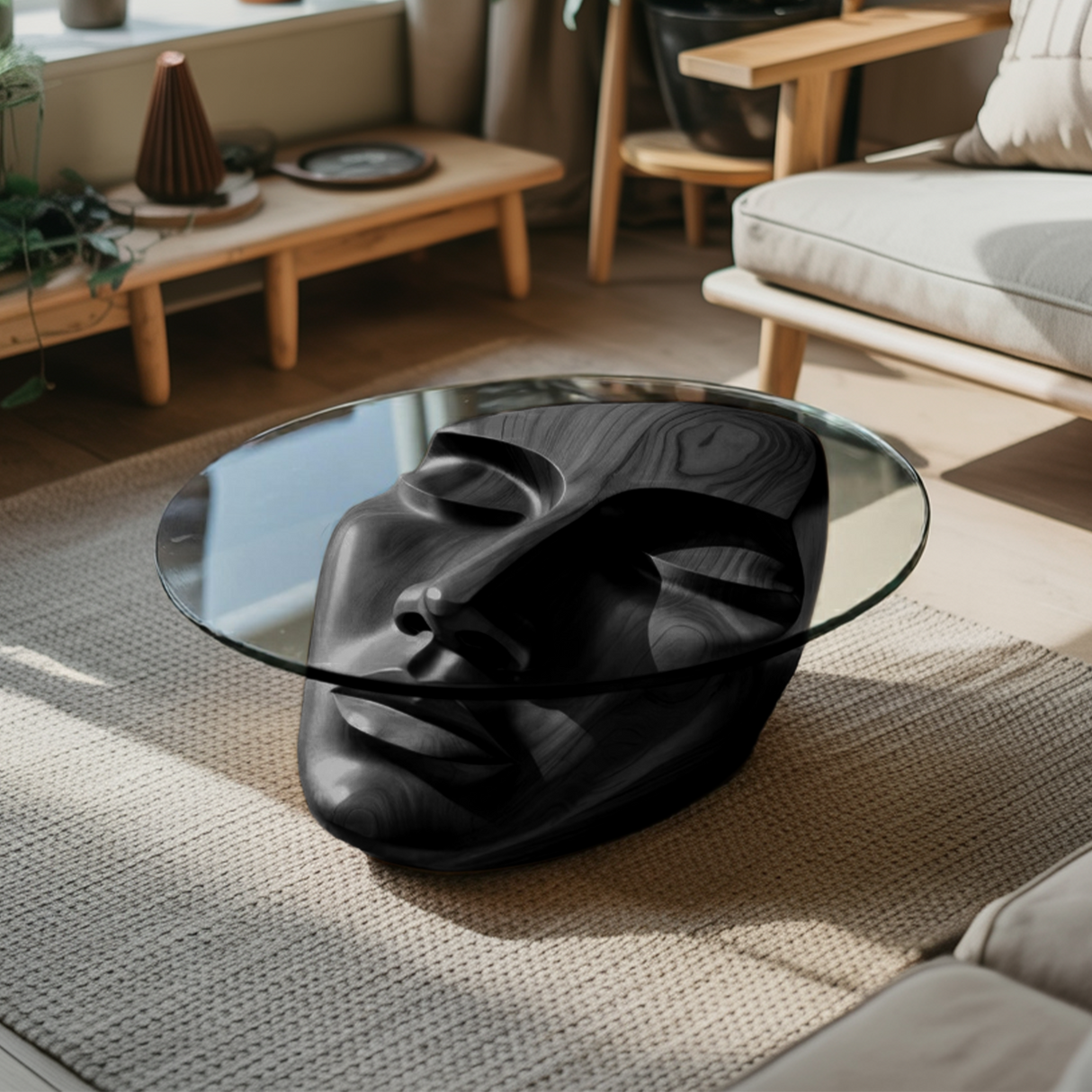 Modern Artistic Face Coffee Table For Contemporary Living Room