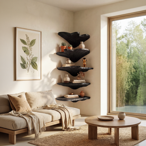 Minimalist Leaf Corner Shelf Bedroom Wall Decor Display