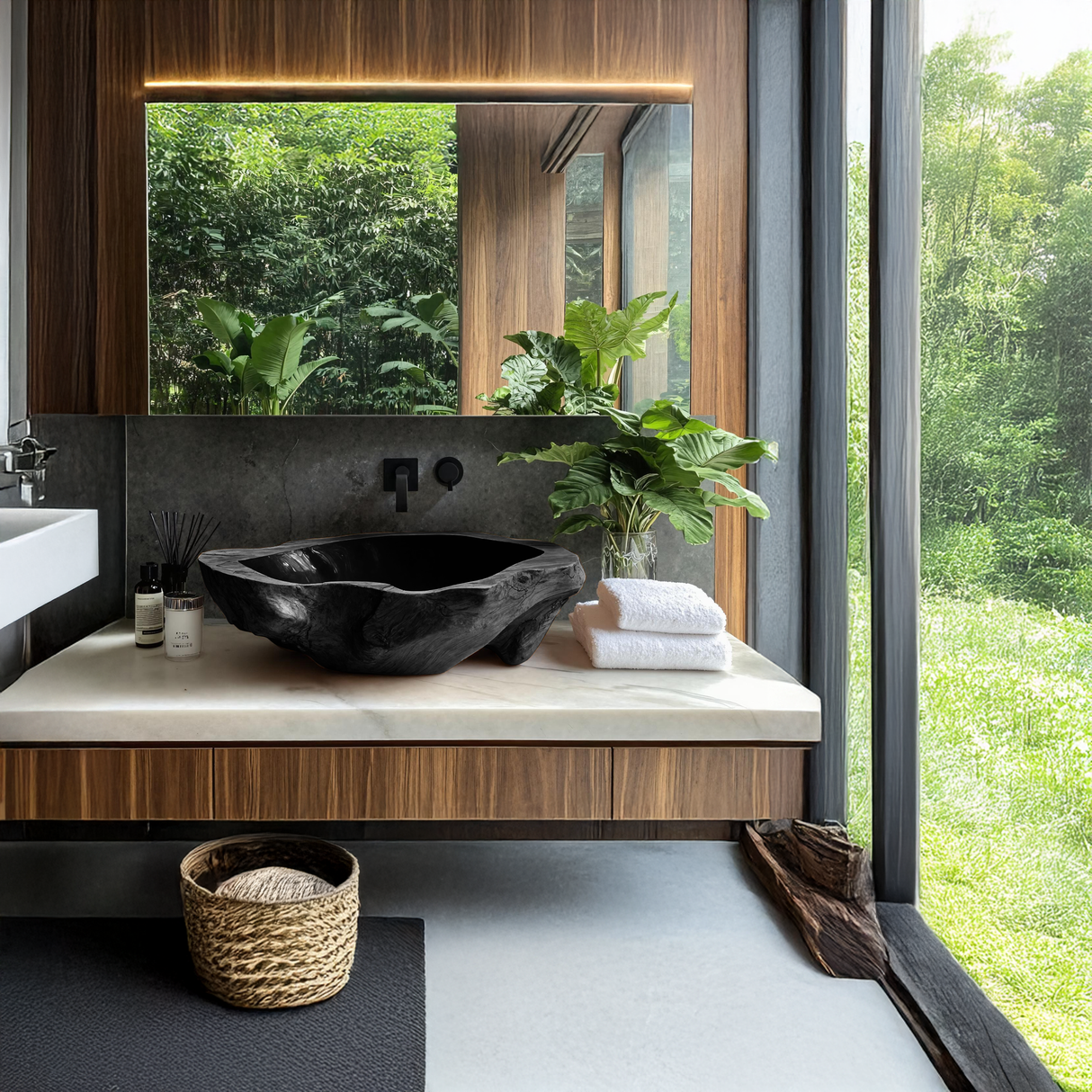 Farmhouse Wooden Vessel Sink For Bathroom
