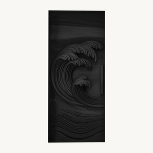 Coastal Wave Carved Door For Front Entrance And Modern Villa