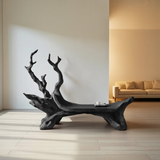Mid Century Wooden Bench For Modern Living Room Decor