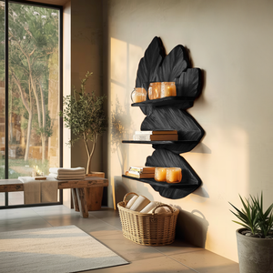 Modern Live Edge Floating Shelf For Bedroom Wall Decor Storage