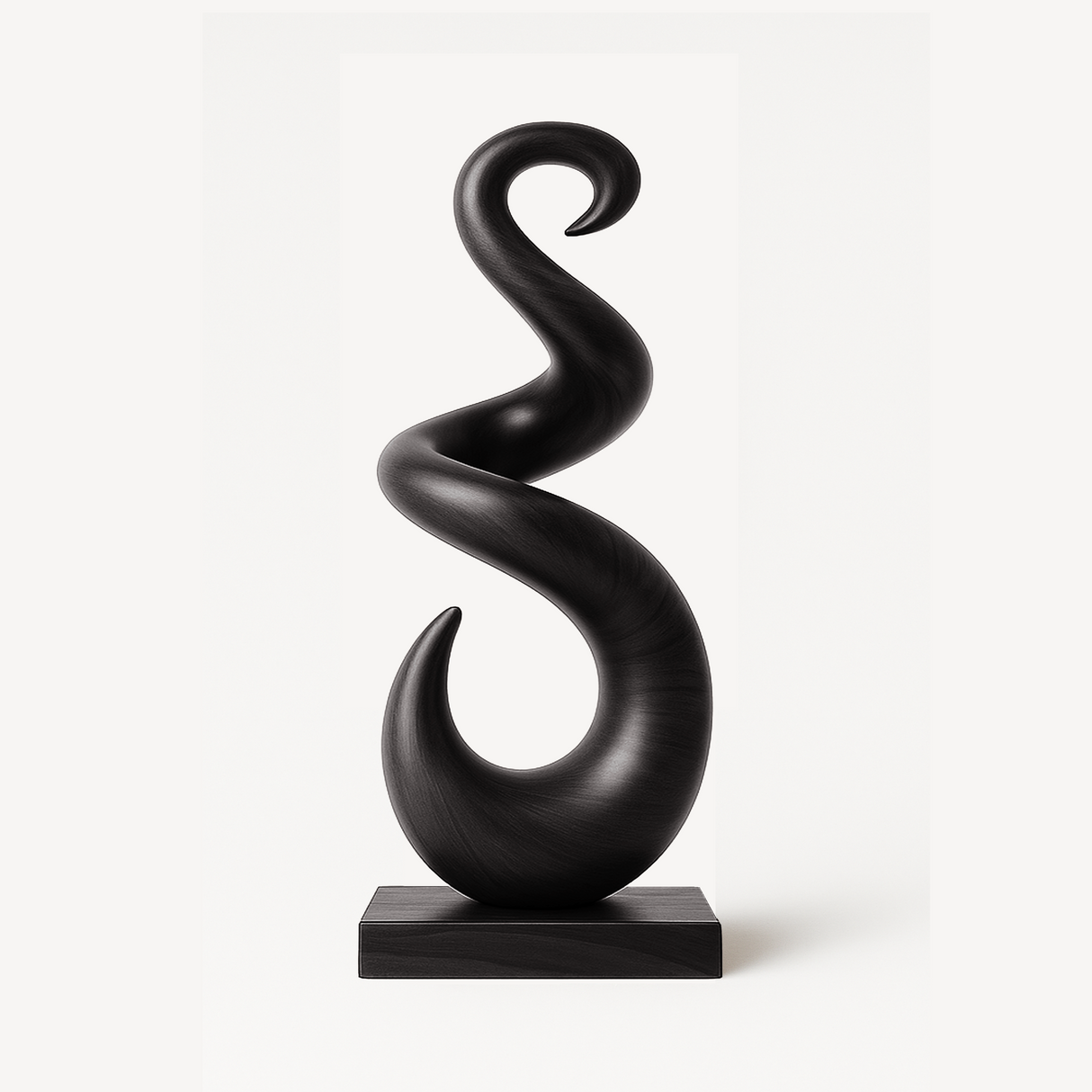 Hand Carved Abstract Wooden Sculpture For Yard Decor