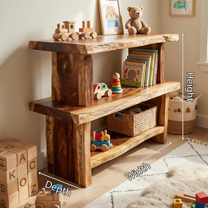 Mid Century Wood Bookshelf For Living Room Storage And Home Decor