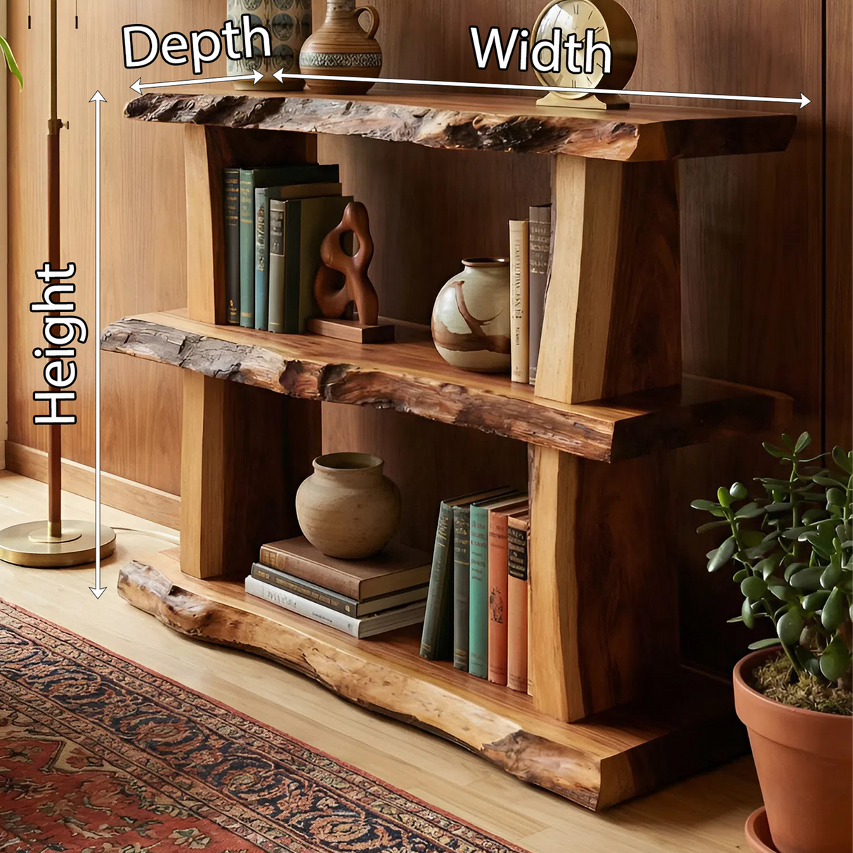 Minimal Handmade Spice Shelf For Kitchen Storage And Counter Decor