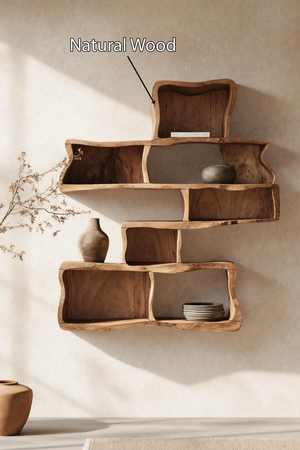 Handcrafted Floating Shelf For Modern Living Room Design