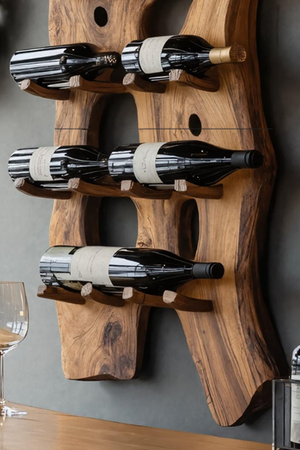 Handcrafted Wall Mount Wine Holder For Living Room