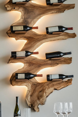 Modern Solid Wood Wine Rack For Living Room Furniture Design