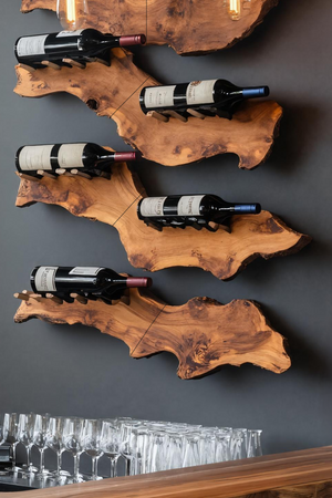 Farmhouse Wooden Wine Holder For Entryway Wine Storage Decor