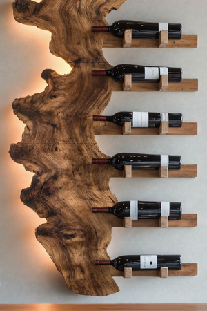 Farmhouse Solid Wood Wine Rack For Entryway Design And Style