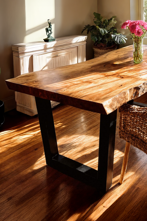 Furniture Decor Handcrafted Live Edge Dining Table Organic