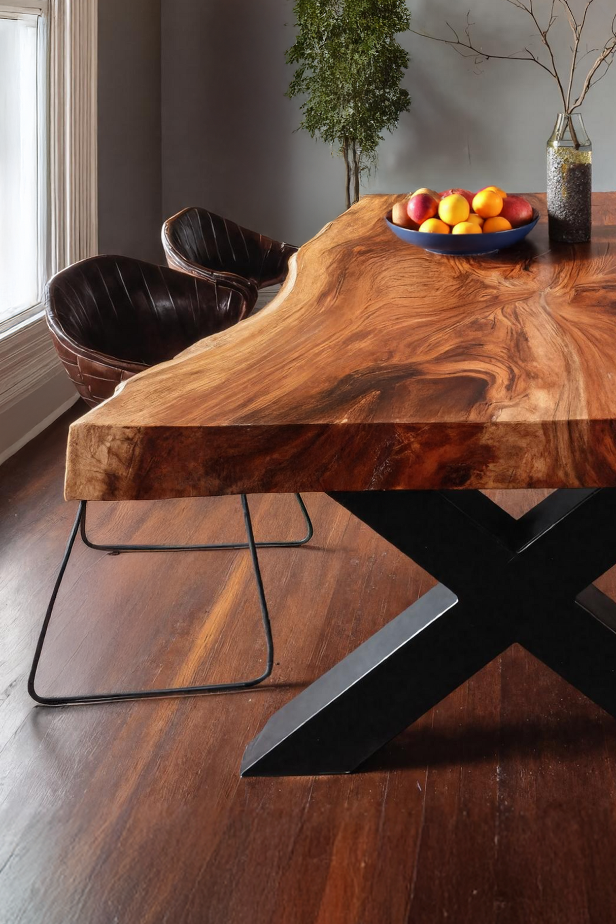 Kitchen Decor Handcrafted Live Edge Dining Table Premium