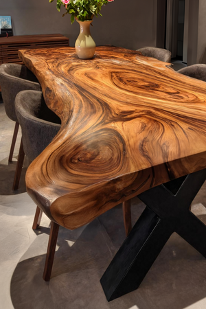 Dining Room Farmhouse Live Edge Dining Table Rustic Wood