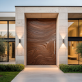 Contemporary Sculpted Door For Grand Entryway Or Modern Villa