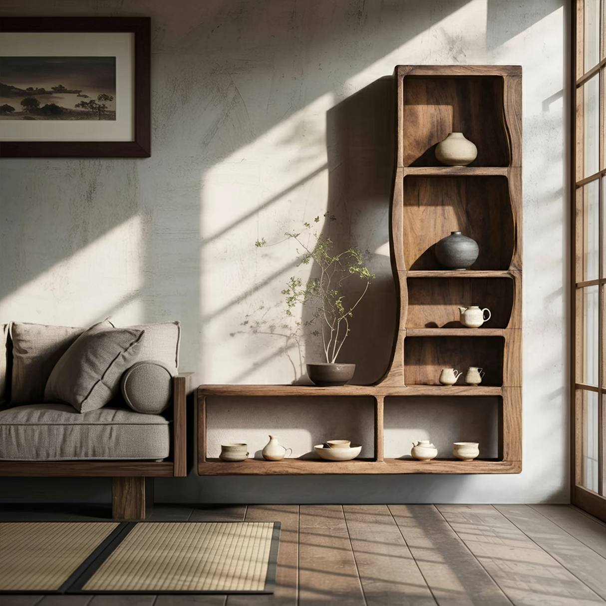 Handcrafted Solid Wood Bookshelf For Decor And Storage