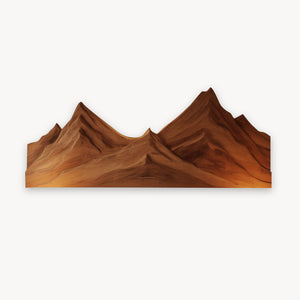 Rustic Mountain Wall Art Triptych Carving For Bedroom And Living Room