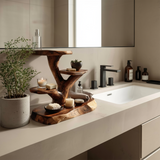 Organic Multi Tier Display Shelf For Bathroom