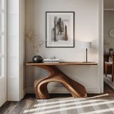 Farmhouse Live Edge Console Table Entryway Decor