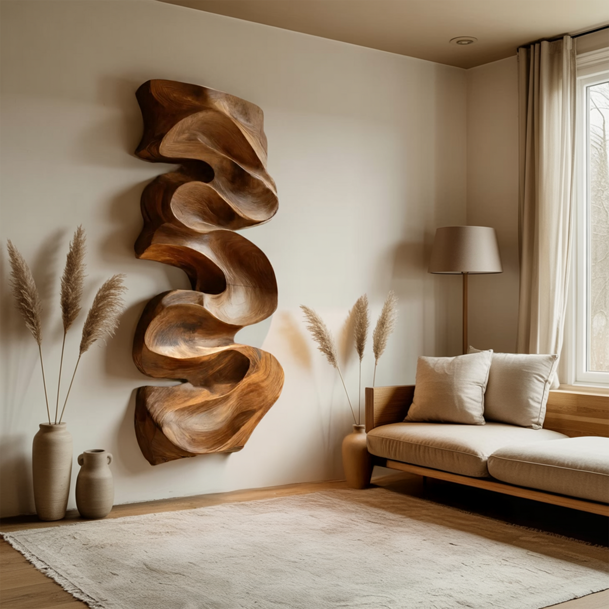 Modern Organic Wall Art Panel Decor For Living Room – ET Woodcrafts
