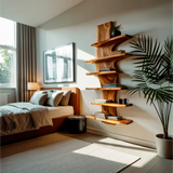 Modern Wooden Floating Bookshelf For Living Room Decor