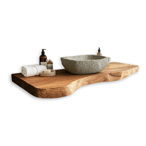 Rustic Live Edge Vanity For Modern Bathroom Designs