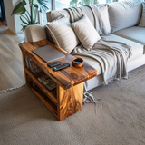 Farmhouse Live Edge Armrest For Sofa Decor Accent