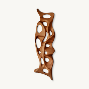 Organic Wall Sculpture Shelf Carved Display Piece For Living Room And Hallway