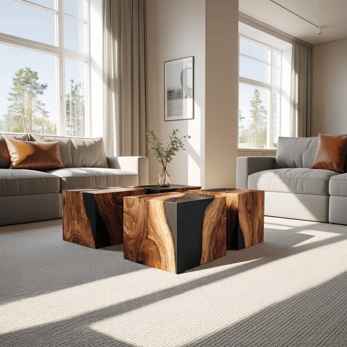 Handcrafted Low Coffee Table For Contemporary Interiors