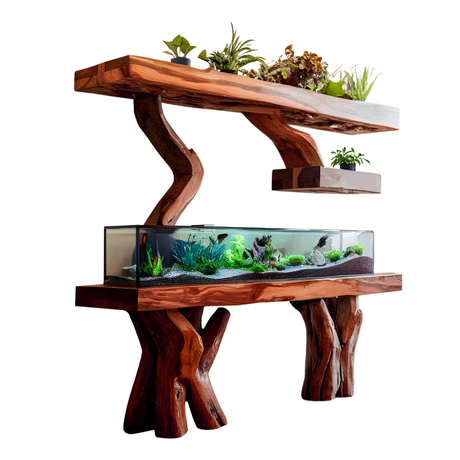 Elegant Aquarium Stand For Stylish Living Space Design