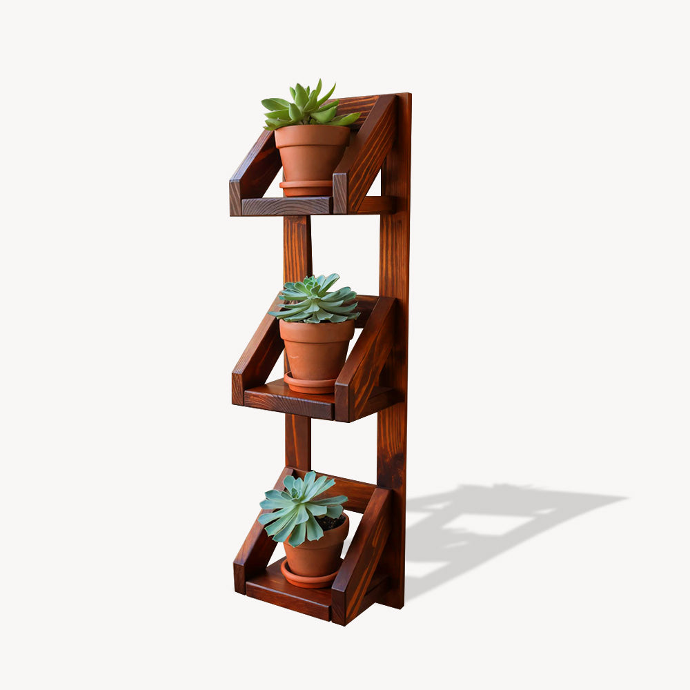 Rustic Wall Mounted Plant Shelf Hanging Planter For Balcony And Patio