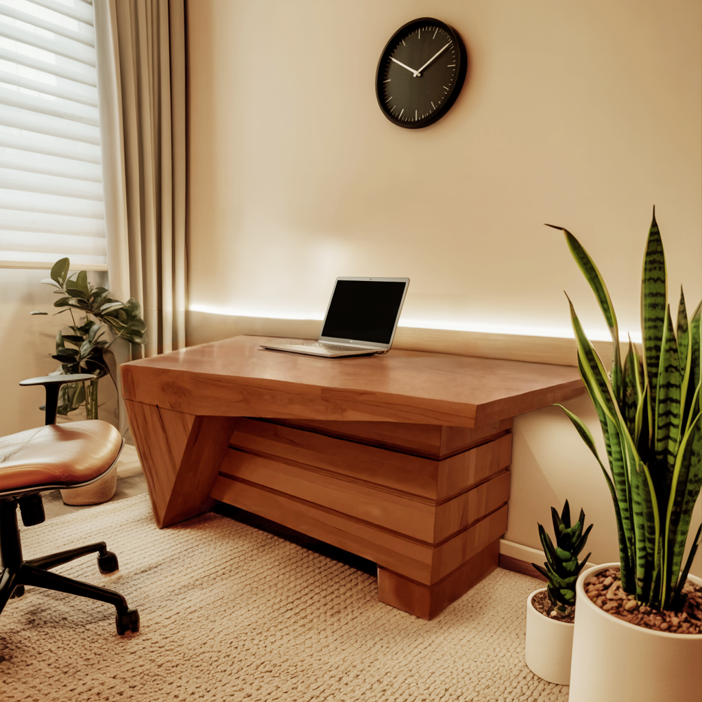 Contemporary Desk Table With Clean Lines For Home Office