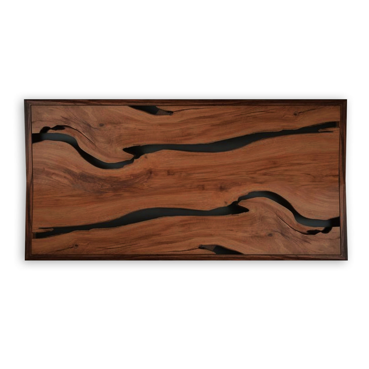 Contemporary Live Edge Headboard With Natural Woodgrain