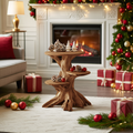 Farmhouse Wooden End Table For Furniture Decor Holiday Display