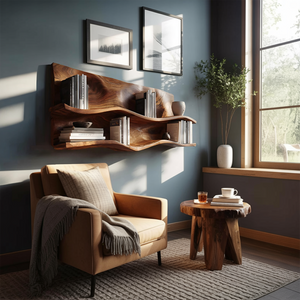 Farmhouse Wooden Entryway Organizer Shelf For Hallway Storage