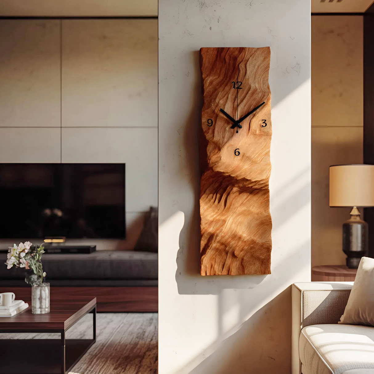 Modern Vertical Wall Clock For Living Room