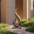 Handcrafted Abstract Sculpture For Outdoor Wall Design