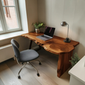 Rustic Office Desk With Live Edge Design For Home Workspace