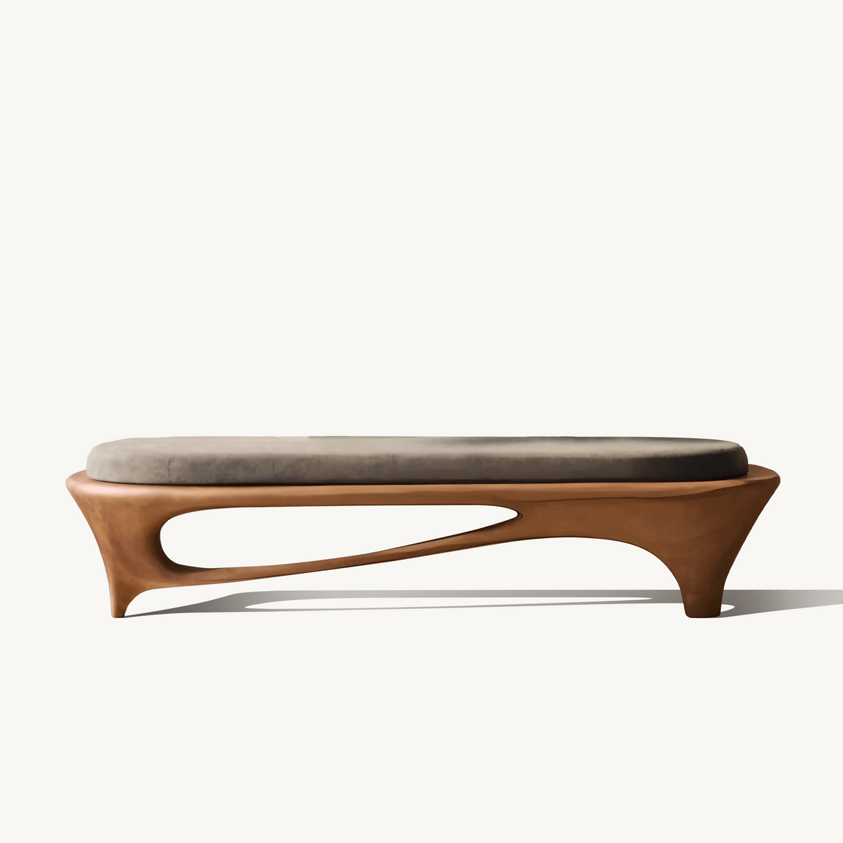 Modern Sculptural Entryway Bench For Living Room