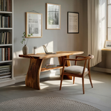 Farmhouse Live Edge Desk For Creative Studio And Office