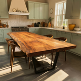 Kitchen Decor Modern Live Edge Dining Table Sleek Grain