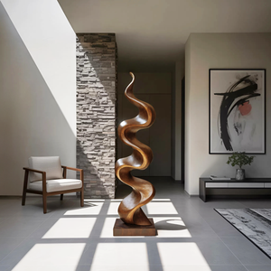 Rustic Large Wooden Sculpture For Garden