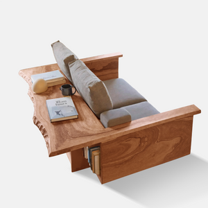 Contemporary Sofa With Built In Side Table For Living Room